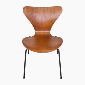 Dänische Vintage Teak Esszimmerstühle Modell 3107 Syveren von Arne Jacobsen von Fritz Hansen, 2er Set