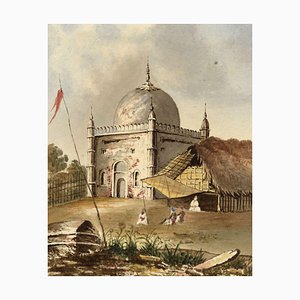 MA (Ricketts) Buckland, Mosquée moghole à Chittagong, Bengale, Années 1840, Aquarelle