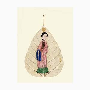 Artiste, Noblesse, Peinture à la Feuille de Bodhi Peepal, Fin du 18ème Siècle