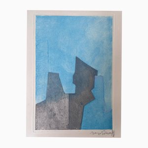 Serge Poliakoff, Composition Bleue XXIV, 1964, Eau-forte