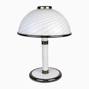 Lampe de Bureau Champignon en Verre de Murano par F. Fabbian pour Mazzega, Italie, 1970s