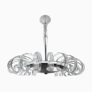 Large Art Deco Murano Glass Chandelier from Barovier & Toso