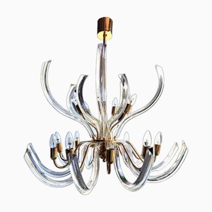 Italienischer Vintage Kronleuchter aus Muranoglas, 1970er