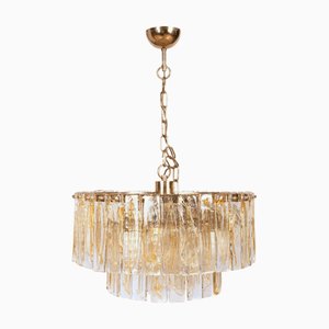 Lustre Venetian Art Lighting Vintage à Plusieurs Niveaux en Verre de Murano, 1970s