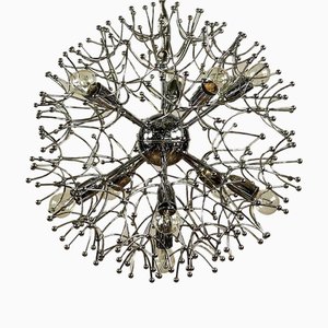 Lustre Sputnik Vintage en Chrome de Sciolari, Italie, 1970s