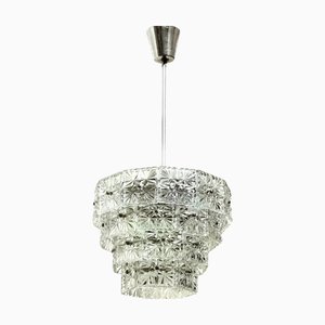 Vintage Faceted Crystal Chandelier from Kinkeldey, Germany, 1970s