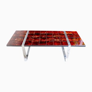 Vintage Ceramic and Chrome Console Table from Belarti