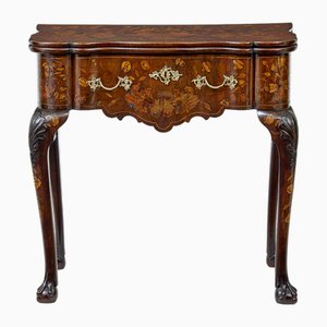 Table de Jeux Antique en Marqueterie de Noyer, Pays-Bas, 1800