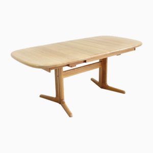Vintage Danish Oval Extendable Dining Table in Wood, 1960s