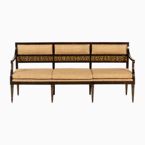 Antique Italian Painted and Gilt Settee, 1800s