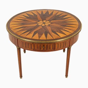 Antiker französischer Beistelltisch aus Holz mit Intarsien, 1800er