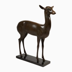 Deer Sculpture, 1800s, Bronze