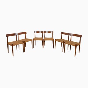 Mid-Century Modern Esszimmerstühle von Arne Hovmand-Olsen für Mogens Kold, 1960er, 6er Set