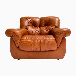 Sillón de cuero de Pellerossi, años 60