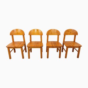 Vintage Scandinavian Chairs in Pine by Rainer Daumiller, 1970s, Set of 4