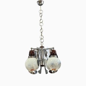 Lampadario in vetro di Murano di Mazzega, anni '70