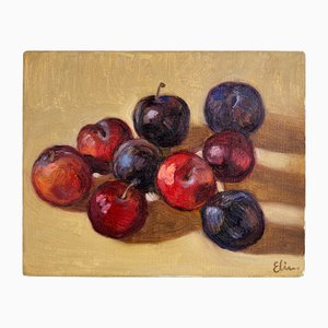 Still Life with Plums, Oil on Canvas