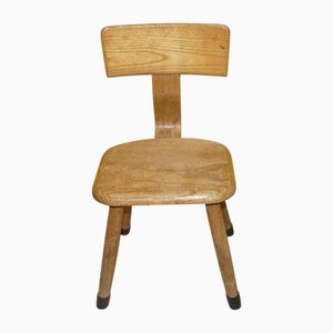 Rustikaler Kinderstuhl aus Holz, 1960er