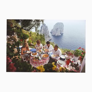 Slim Aarons, salle à manger en plein air à Capri, 1980, photographie de Portrait C-Print