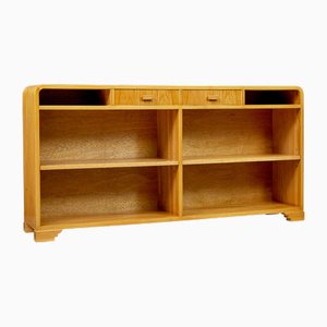Mid-Century Modern Scandinavian Elm Low Open Bookcase, 1950