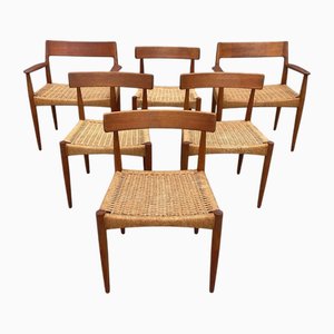 Mid-Century Modern Esszimmerstühle von Arne Hovmand Olsen für Mogens Kold, 1960, 6 . Set