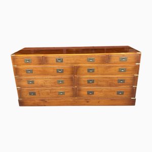 Antikes Military Campaign Sideboard aus Wurzelholz & Wurzelholz