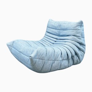 Sofá de una plaza Togo en azul claro de Ligne Roset, década de 2010