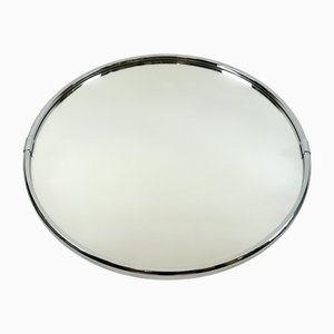 Mid-Century Modern German Chromed Round Wall Mirror from Planilux, 1970s