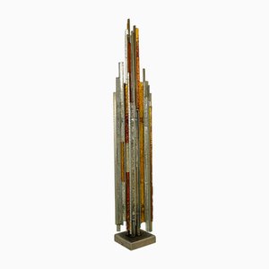 Brutalistische Stehlampe von Albano Poli, 1970er