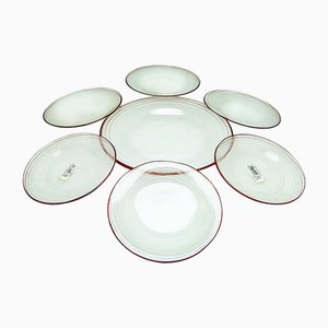 Rotor Dessert Set by J. Drost, Ząbkowice Gospodarcza Huta, Poland, 1970s, Set of 7