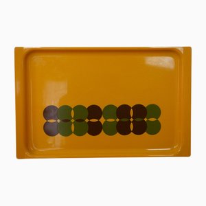 Space Age Pop Art Serving Tray with Geometric Print attributed to Ornella Noorda for Buchsteiner, Italy / Germany, 1970s