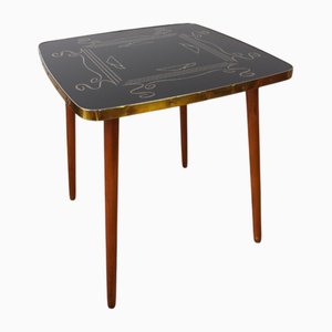 Mid-Century Modern Alburette Coffee Table in Brass with Glass Top by Albert Busch, Germany, 1960s