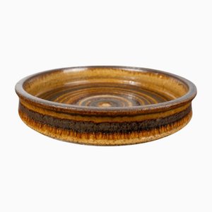 Skandinavische Vintage Hypnotic Spiral Art Schale aus Keramik von Per Engström, 1960er