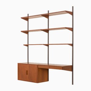Home Office Wandregal aus Teak von Kai Kristiansen für FM Mobler, Dänemark, 1960er