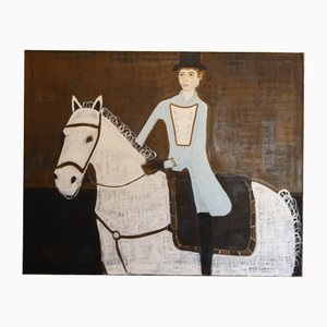 Rubins J. Spaans, Andreu on Horseback, 2025, Oil on Linen Canvas