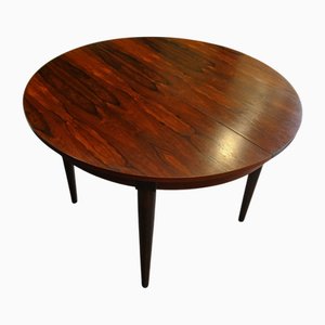 Vintage Scandinavian Rosewood Extendable Dining Table, 1970s
