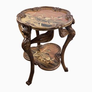 Jugendstil Libelle Tisch mit Intarsien, 1960er