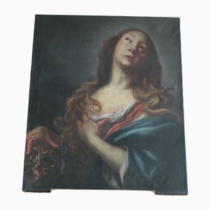 Andrea Vaccaro School Artist, Büßende Magdalena, Ende 17. Jh., Öl auf Leinwand