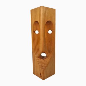 Vintage Carved Wooden Sculpture by Gábor Csóti