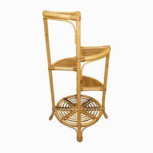 Support pour Plante en Bambou en Rotin, 1960s