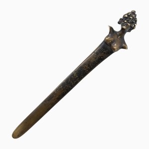 Art Nouveau Bronze Paper Knife by Alexandre Caron, 1890s