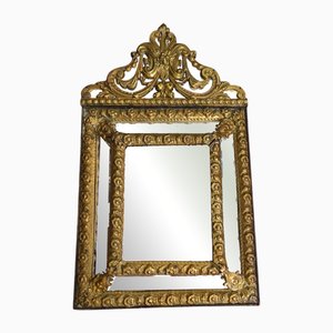 Antique French Mirror with Glazing Beads, 1800s
