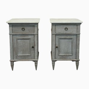 Gustavian Bedside Tables, 1880s, Set of 2