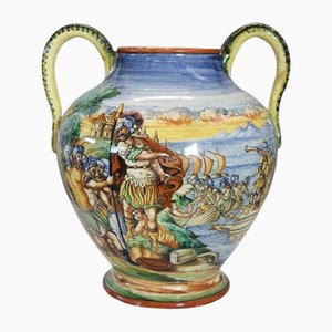Keramikvase mit klassischer Dekoration, 1980er