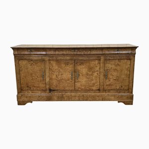 Charles X Sideboard in Elm Burl, 19th Century