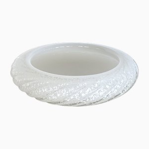 Italian Murano Glass Bowl in Twisted Glass with Shimmering, 1970s