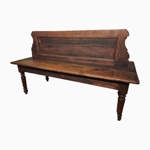 Banc de Gare Antique en Chêne, France, 1890s