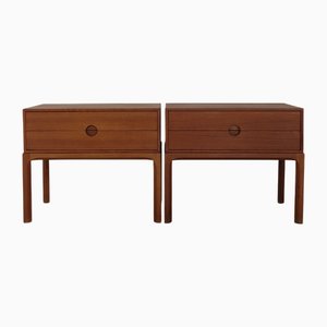 Tables de Chevet Scandinaves en Teck par Kai Kristiansen pour Aksel Kjersgaard, Danemark, 1960s, Set de 2