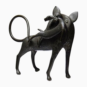 Benin Dahomey Cotonou Artista, Escultura de animal, años 50, Bronce