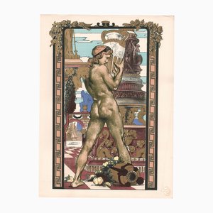 Maurice Desvallières, Porteur d'Amphore, 1898, Lithographie Originale
